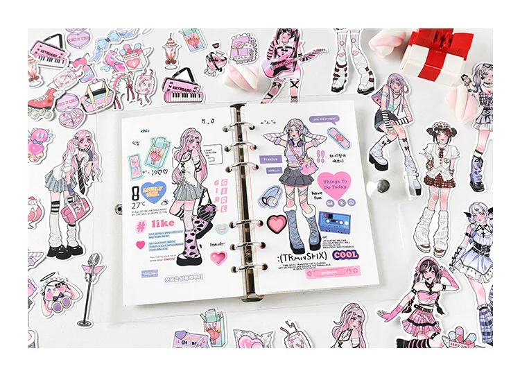 20pcs/lot Kawaii Scrapbook Stickers Girls Rhapsody Scrapbooking Supplies diary Planner Decorative Craft Stationery Sticker