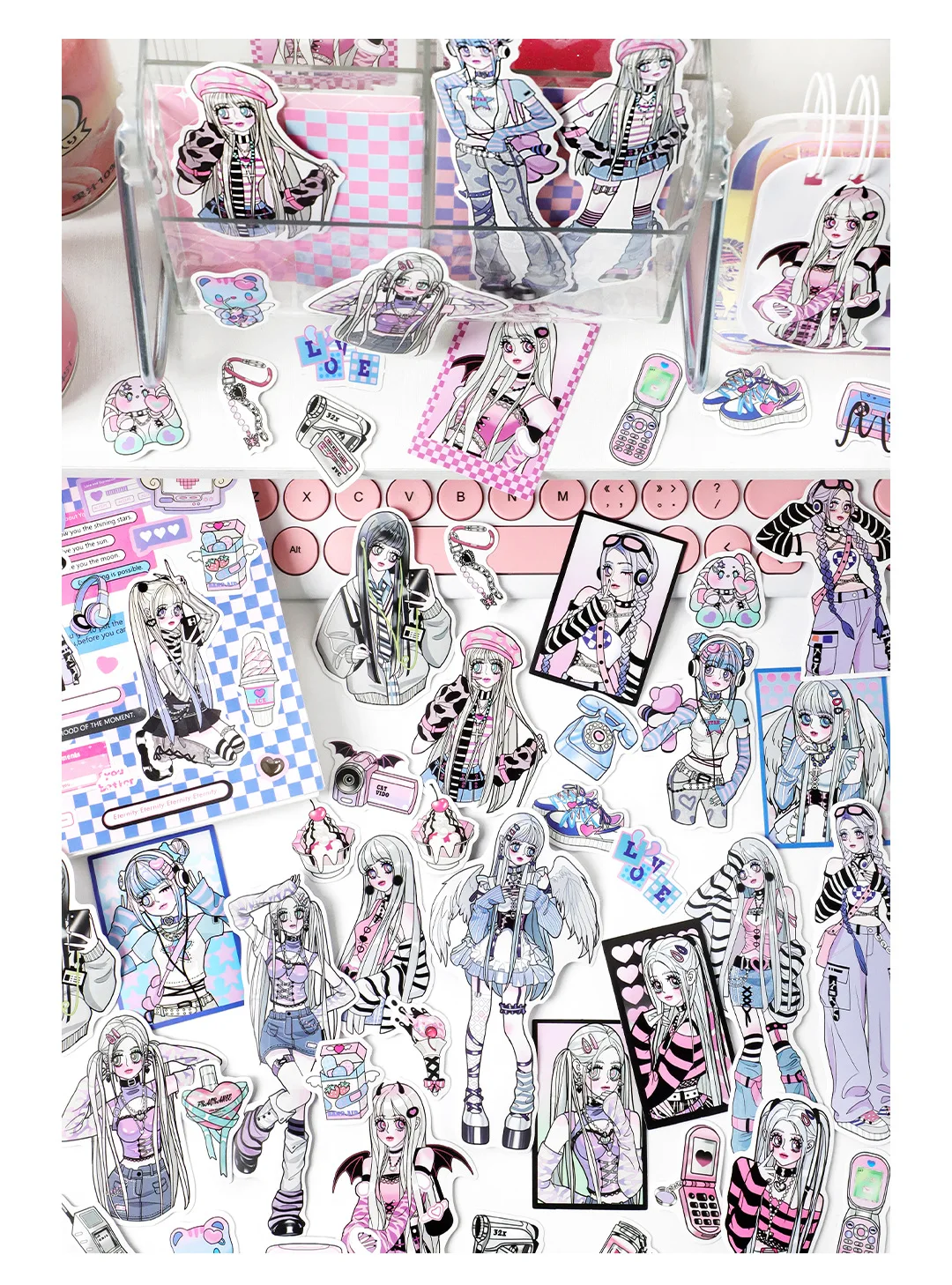 20pcs/lot Kawaii Scrapbook Stickers Girls Rhapsody Scrapbooking Supplies diary Planner Decorative Craft Stationery Sticker