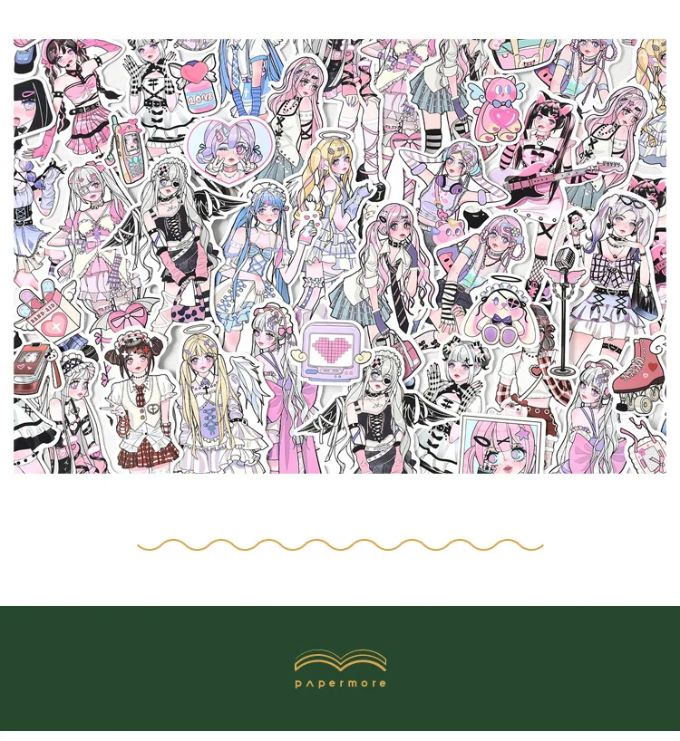 20pcs/lot Kawaii Scrapbook Stickers Girls Rhapsody Scrapbooking Supplies diary Planner Decorative Craft Stationery Sticker