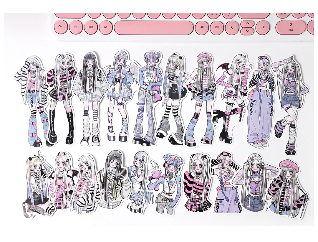 20pcs/lot Kawaii Scrapbook Stickers Girls Rhapsody Scrapbooking Supplies diary Planner Decorative Craft Stationery Sticker