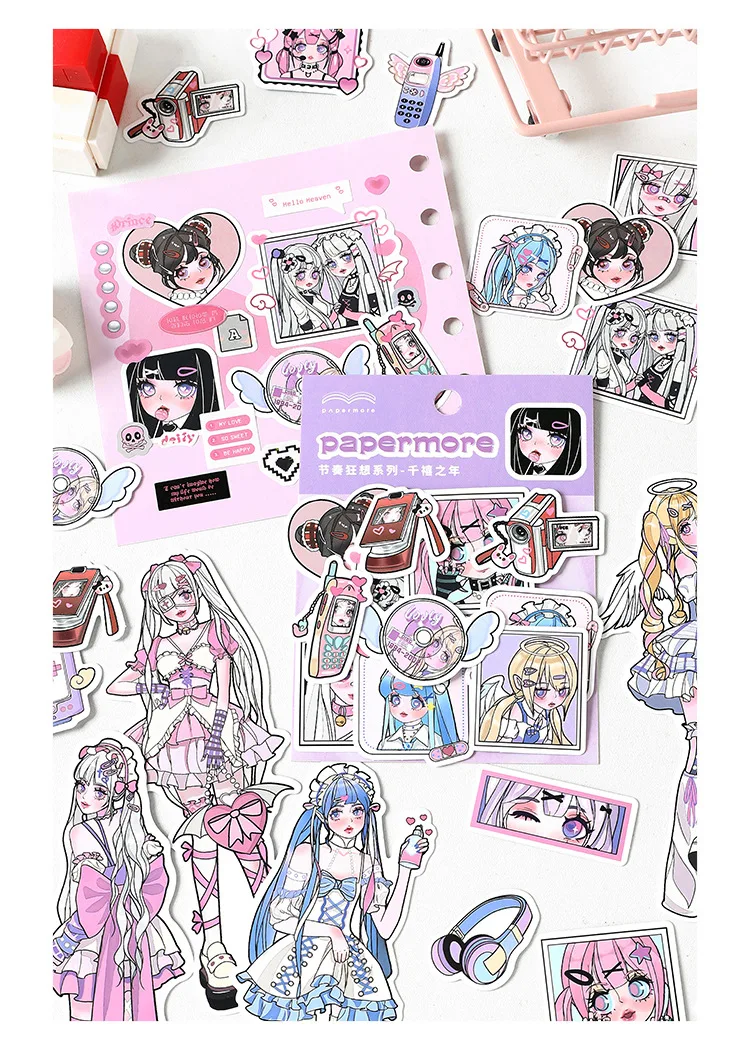 20pcs/lot Kawaii Scrapbook Stickers Girls Rhapsody Scrapbooking Supplies diary Planner Decorative Craft Stationery Sticker