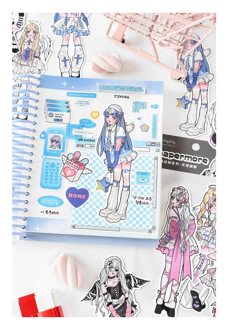 20pcs/lot Kawaii Scrapbook Stickers Girls Rhapsody Scrapbooking Supplies diary Planner Decorative Craft Stationery Sticker