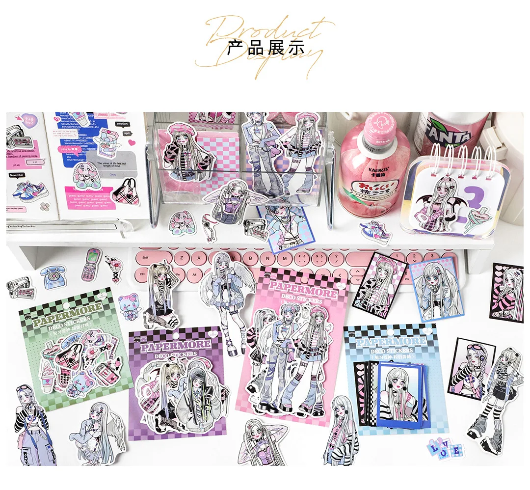 20pcs/lot Kawaii Scrapbook Stickers Girls Rhapsody Scrapbooking Supplies diary Planner Decorative Craft Stationery Sticker