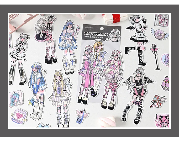 20pcs/lot Kawaii Scrapbook Stickers Girls Rhapsody Scrapbooking Supplies diary Planner Decorative Craft Stationery Sticker