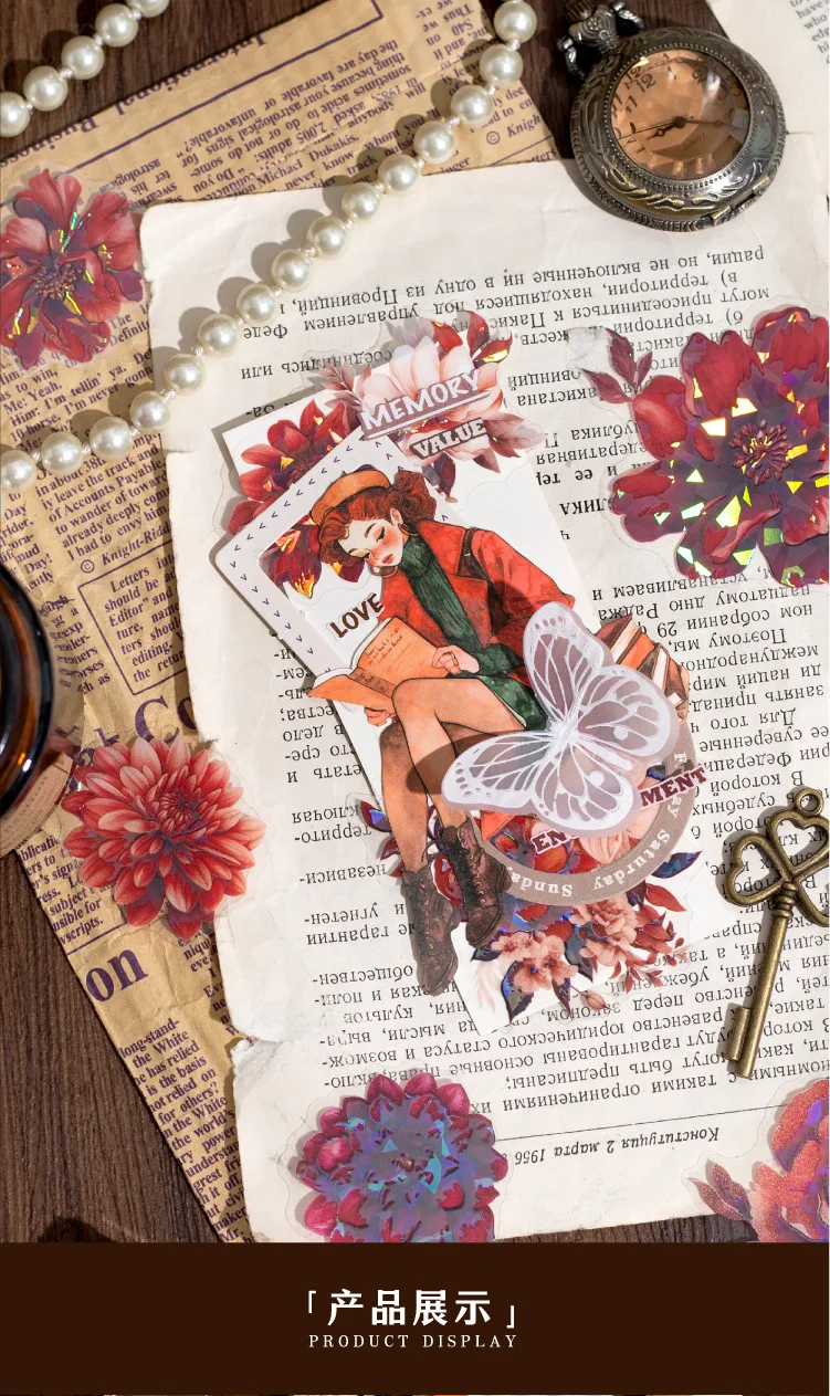 50pcs/lot Kawaii Stationery Stickers Lilith's Garden Diary Planner Decorative Sticker Scrapbooking Journal Craft Sticker