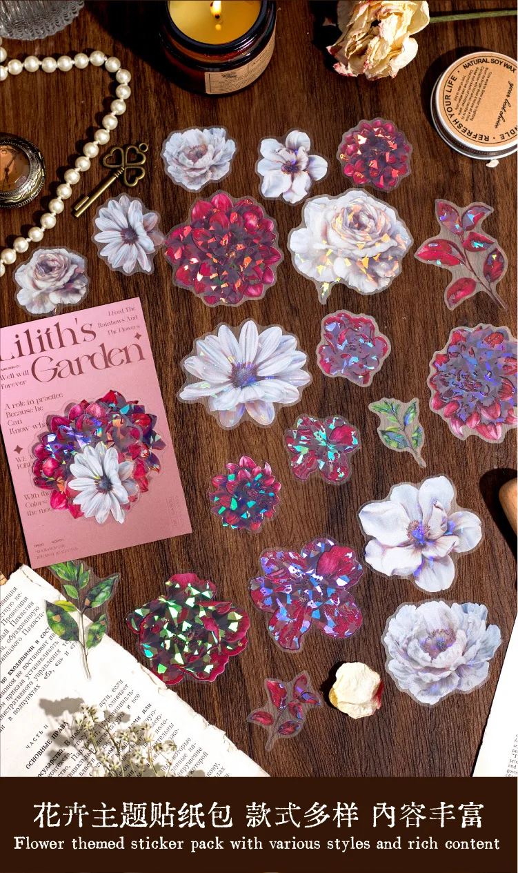 50pcs/lot Kawaii Stationery Stickers Lilith's Garden Diary Planner Decorative Sticker Scrapbooking Journal Craft Sticker