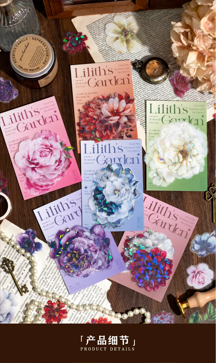 50pcs/lot Kawaii Stationery Stickers Lilith's Garden Diary Planner Decorative Sticker Scrapbooking Journal Craft Sticker