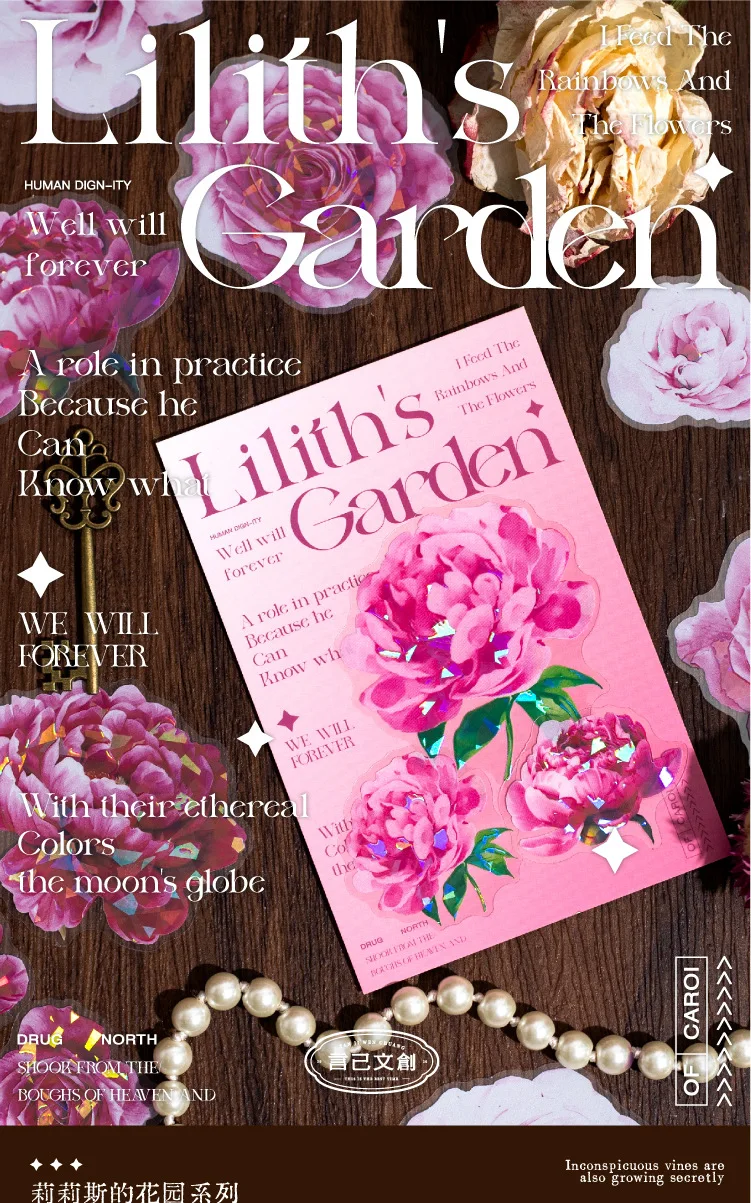 50pcs/lot Kawaii Stationery Stickers Lilith's Garden Diary Planner Decorative Sticker Scrapbooking Journal Craft Sticker