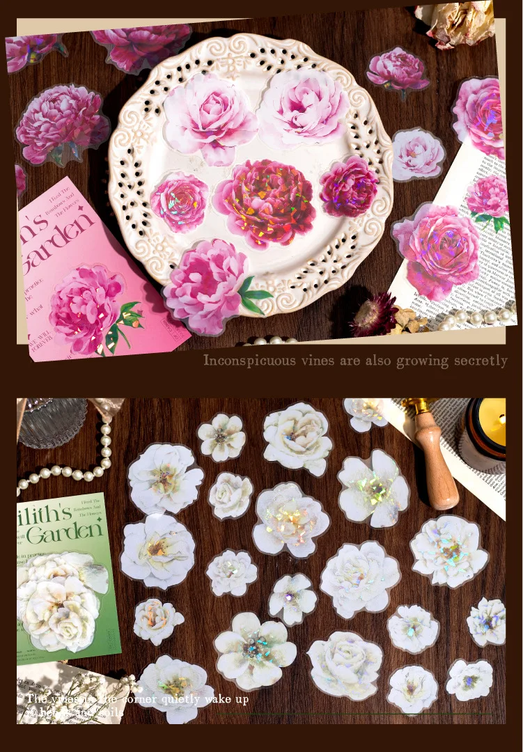 50pcs/lot Kawaii Stationery Stickers Lilith's Garden Diary Planner Decorative Sticker Scrapbooking Journal Craft Sticker