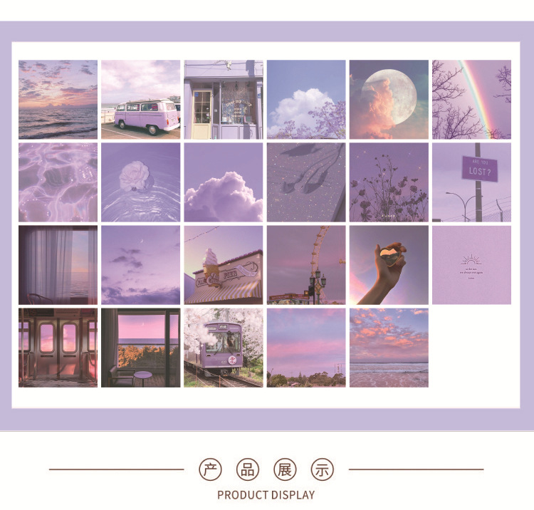46pcs Foggy Decorative Boxed Stickers for Scrapbooking Journal Planner Diary Stationery Cup Phone Album Label