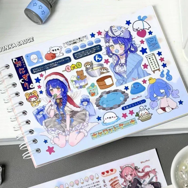 Y2K Cute Cartoon Girl Decorative Stickers Book Scrapbooking Phone Case DIY Journal Collage Material Sticker Gift