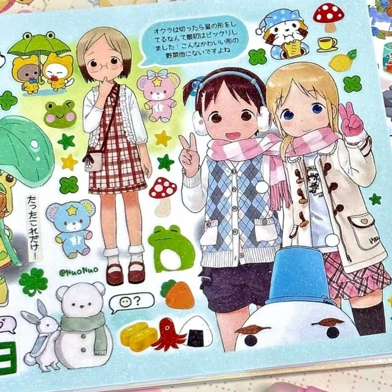 Y2K Cute Cartoon Girl Decorative Stickers Book Scrapbooking Phone Case DIY Journal Collage Material Sticker Gift