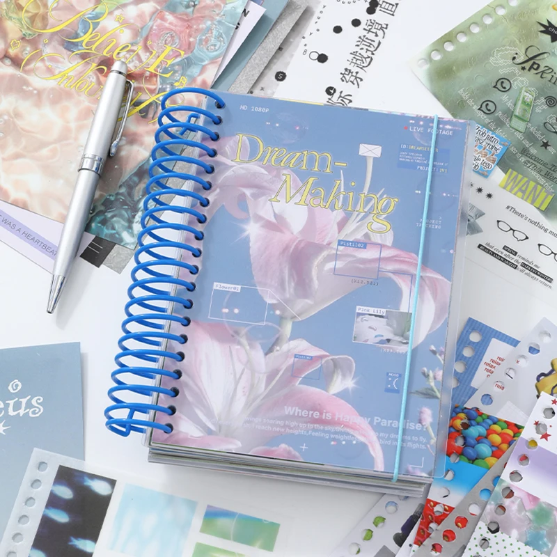 Mr.Paper 65pcs/bag Korean Style Large Coil Material Book Aesthetic Scrapbook Paper for DIY Journal Collage Dairy Scrapbook Decor