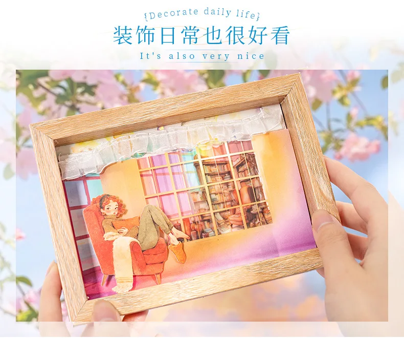 10pcs Kawaii Stationery Stickers The scenery outside the window Diary Junk Journal Planner Decorative Sticker Scrapbooking