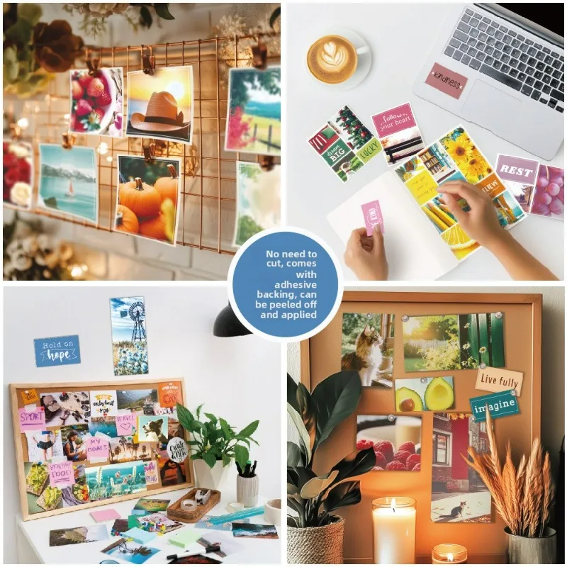 Vision board, outdoor travel, inspirational dreams and goals, DIY vision sticker book, suitable for adjusting and planning life