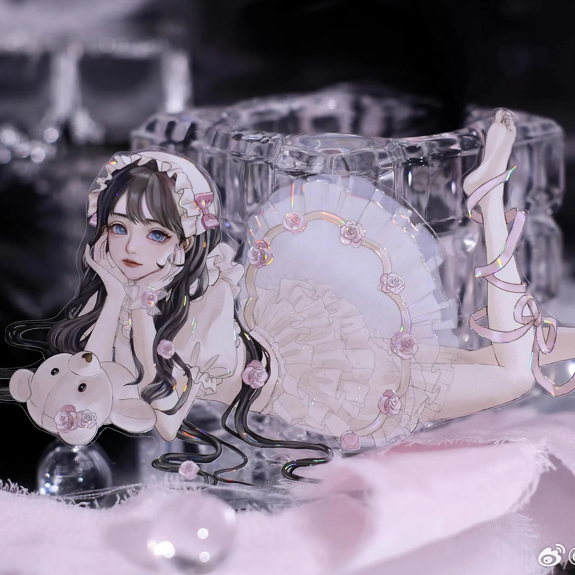 8 Designs Beautiful Girls and Landscape Floral Washi Shiny Pet Tape Loop Shine Studio