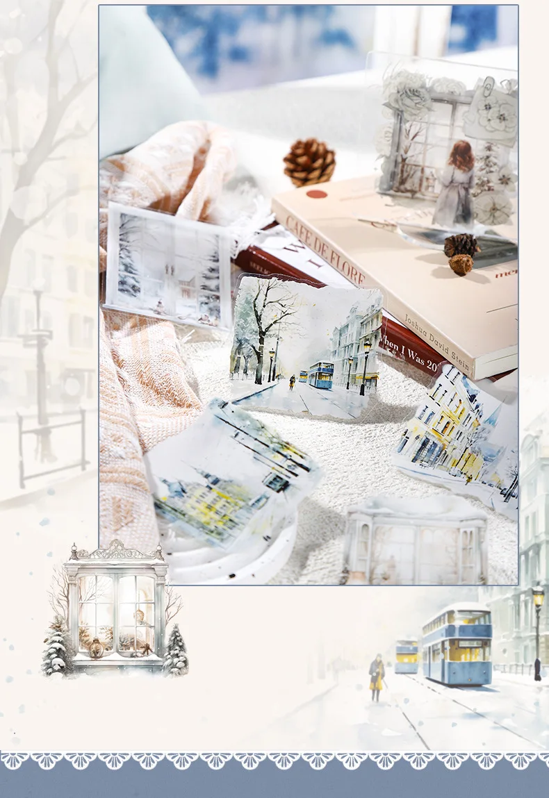 10pcs/lot Kawaii Stationery Stickers Winter Snow Rhythm Diary Planner Decorative Sticker Scrapbooking Journal Sticker