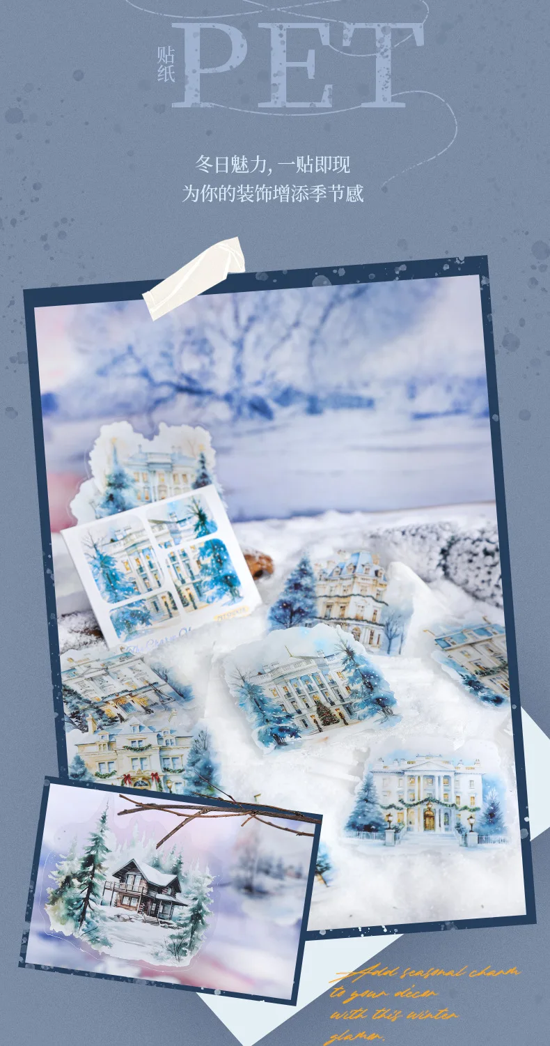 10pcs/lot Kawaii Stationery Stickers Winter Snow Rhythm Diary Planner Decorative Sticker Scrapbooking Journal Sticker