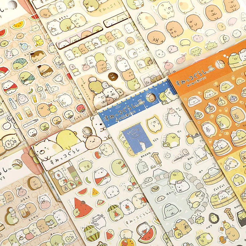 1PCS Kawaii Cartoon Animal Watermelon Sticker Hand Account Diary DIY Decoration Stationery Sticker