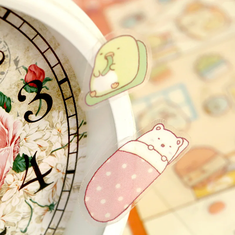 1PCS Kawaii Cartoon Animal Watermelon Sticker Hand Account Diary DIY Decoration Stationery Sticker
