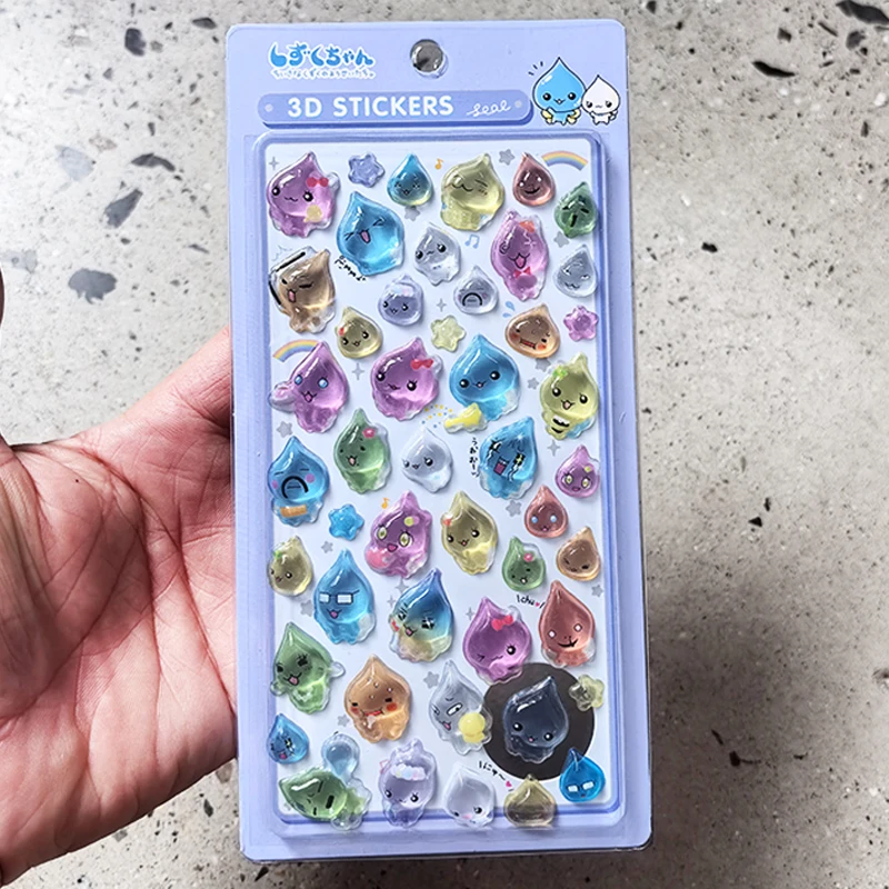 New Arrivals Chiikawa, New PVC Crystal 3D Stickers for Characters, Usaqi, DIY Handmade Notebook Album Decoration Birthday Gifts