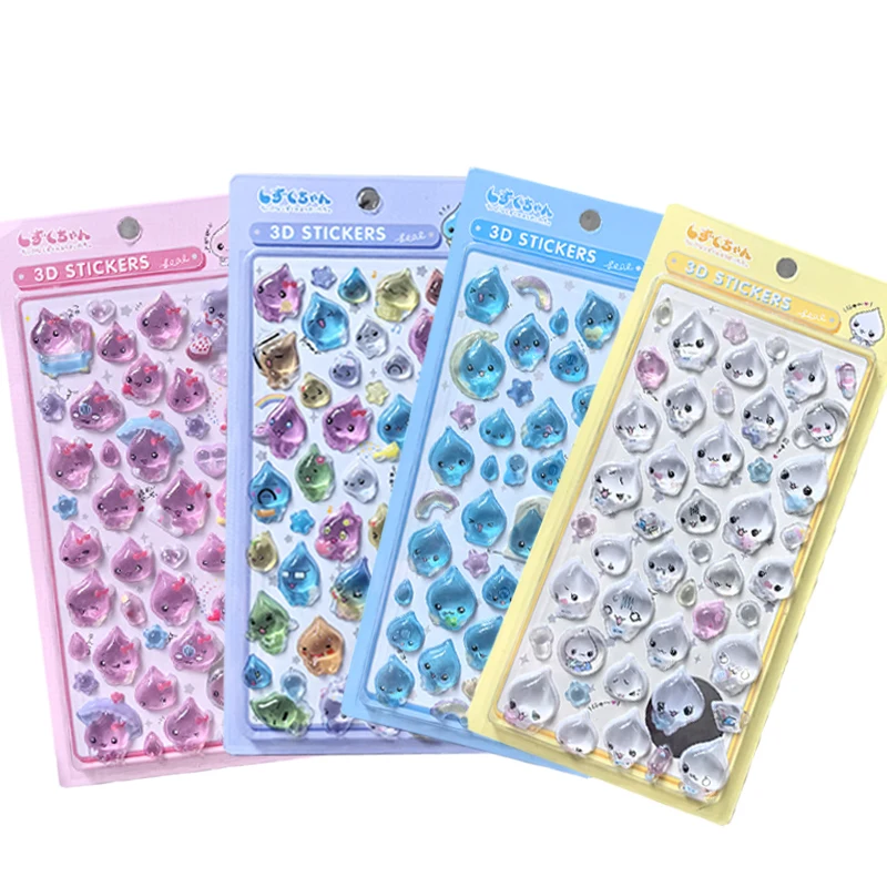 New Arrivals Chiikawa, New PVC Crystal 3D Stickers for Characters, Usaqi, DIY Handmade Notebook Album Decoration Birthday Gifts