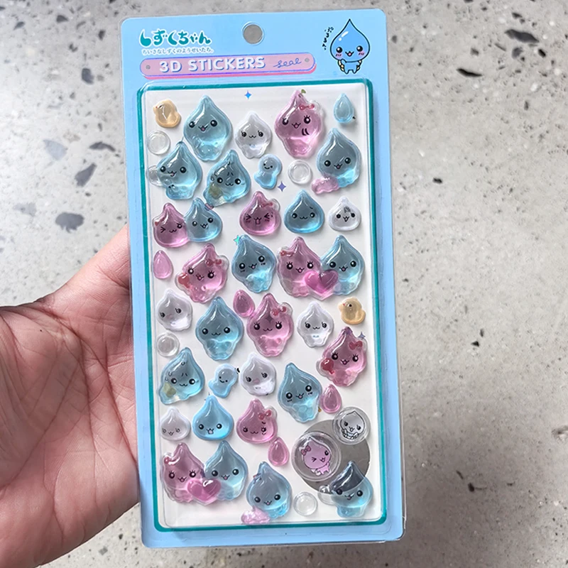 New Arrivals Chiikawa, New PVC Crystal 3D Stickers for Characters, Usaqi, DIY Handmade Notebook Album Decoration Birthday Gifts