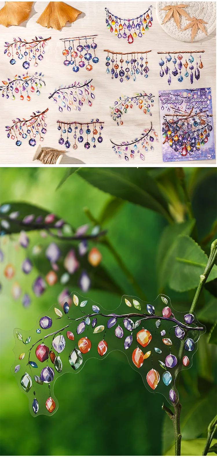 20pcs/1lot Kawaii Stationery Stickers Starfish sinking Diary Decorative Stickers Scrapbooking Craft Stickers