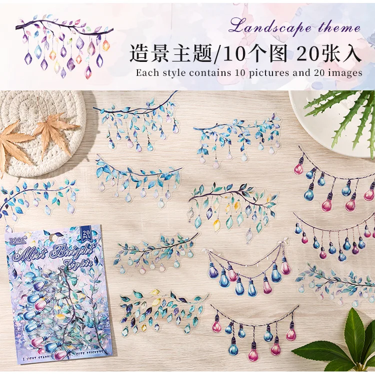 20pcs/1lot Kawaii Stationery Stickers Starfish sinking Diary Decorative Stickers Scrapbooking Craft Stickers
