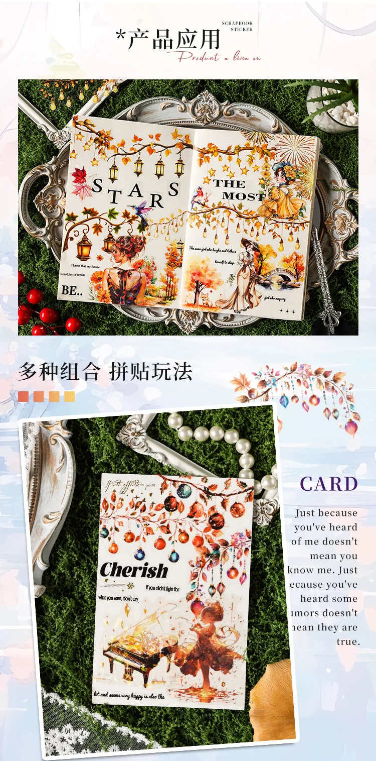 20pcs/1lot Kawaii Stationery Stickers Starfish sinking Diary Decorative Stickers Scrapbooking Craft Stickers