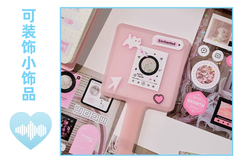 20sheets Kawaii Ins Flash Film Die Cut Stickers Book Creative Handbook DIY Scrapbooking Material Aesthetics Stationery Stickers