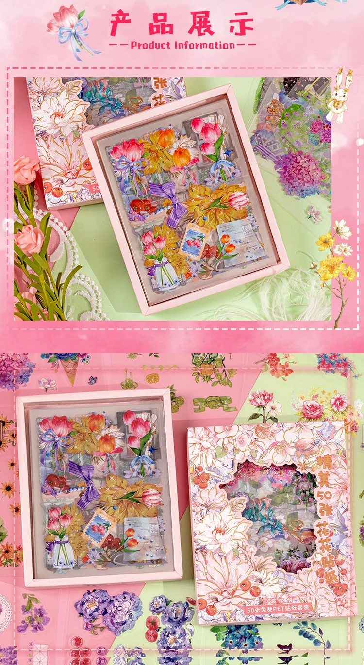 50sheets Stationery Stickers Kawaii cute girl Scrapbook Stickers Junk Journal Decorative Stickers Sticker for Scrapbookingֽֽ