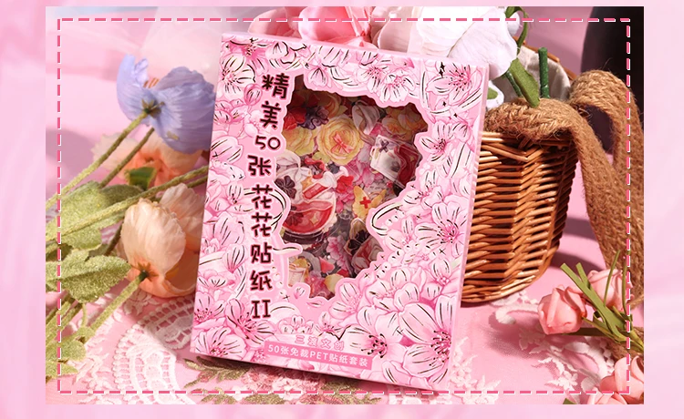 50sheets Stationery Stickers Kawaii cute girl Scrapbook Stickers Junk Journal Decorative Stickers Sticker for Scrapbookingֽֽ
