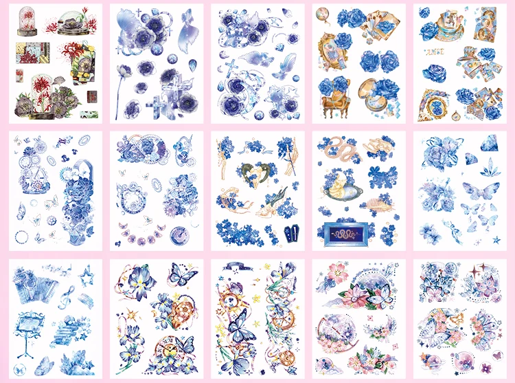 50sheets Stationery Stickers Kawaii cute girl Scrapbook Stickers Junk Journal Decorative Stickers Sticker for Scrapbookingֽֽ