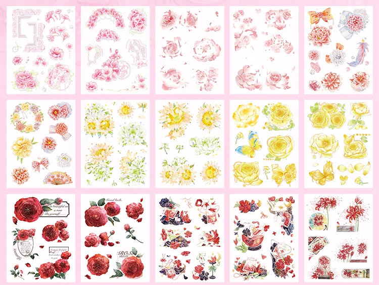 50sheets Stationery Stickers Kawaii cute girl Scrapbook Stickers Junk Journal Decorative Stickers Sticker for Scrapbookingֽֽ
