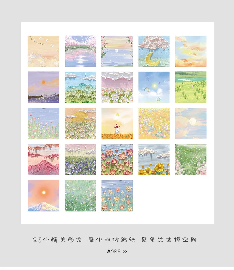 46pcs Pink Tone Series Decorative Stationery Oil Painting Stickers for Planner Scrapbooking DIY Diary Album Stick Labels