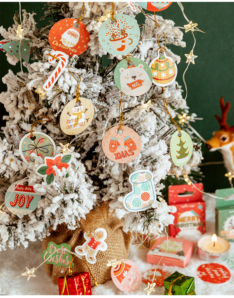 45PCS Merry Santa Claus Christmas Themed Decorative Stickers for DIY Scrapbooking Diary Album Stationery Box Set