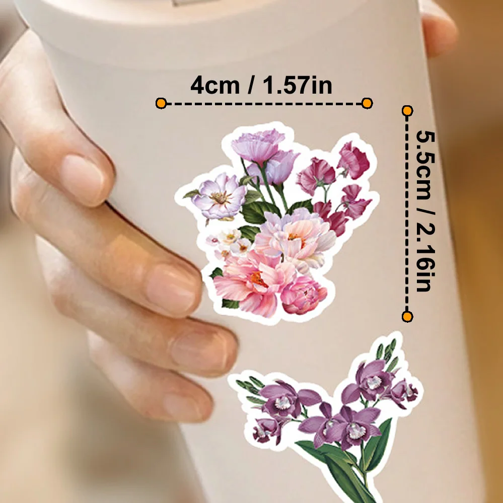 30/60/180 Flowers Stickers Cartoon Cute Decals Toy Stationery Guitar Phone Bicycle Laptop Luggage Car Graffiti Kids Sticker