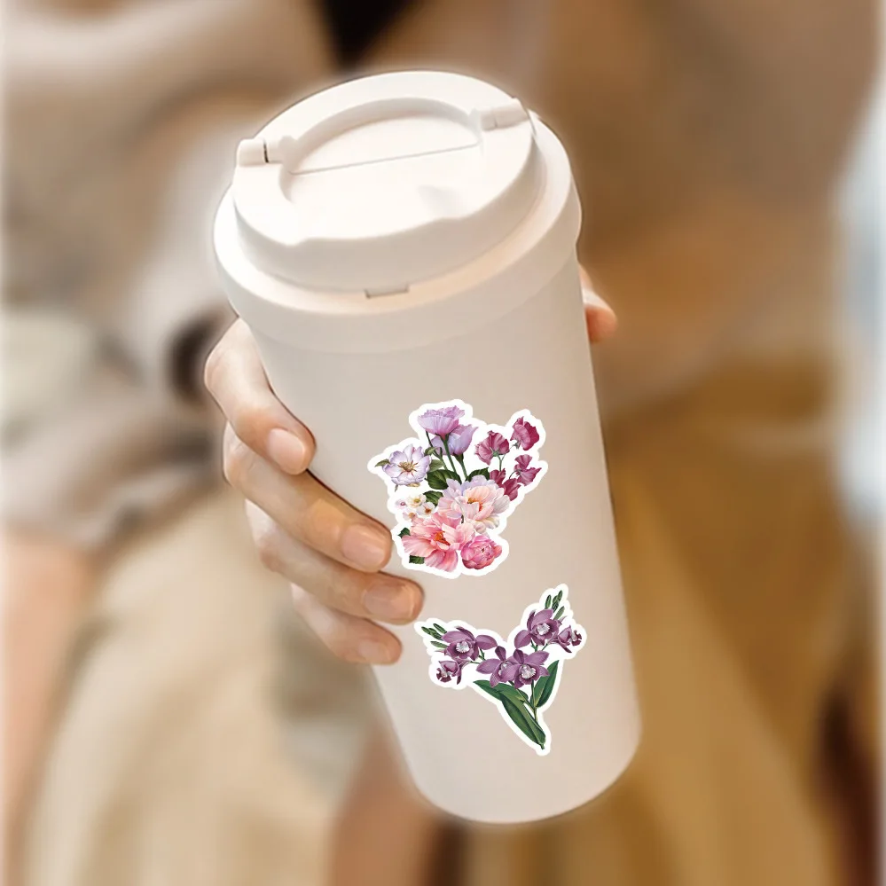 30/60/180 Flowers Stickers Cartoon Cute Decals Toy Stationery Guitar Phone Bicycle Laptop Luggage Car Graffiti Kids Sticker