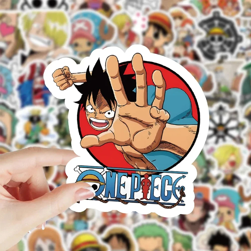 50/100Pcs Japan Anime One Piece Figure Luffy Toy Sticker Notebook Motorcycle Skateboard Computer Mobile Phone Stickers Toy Gifts