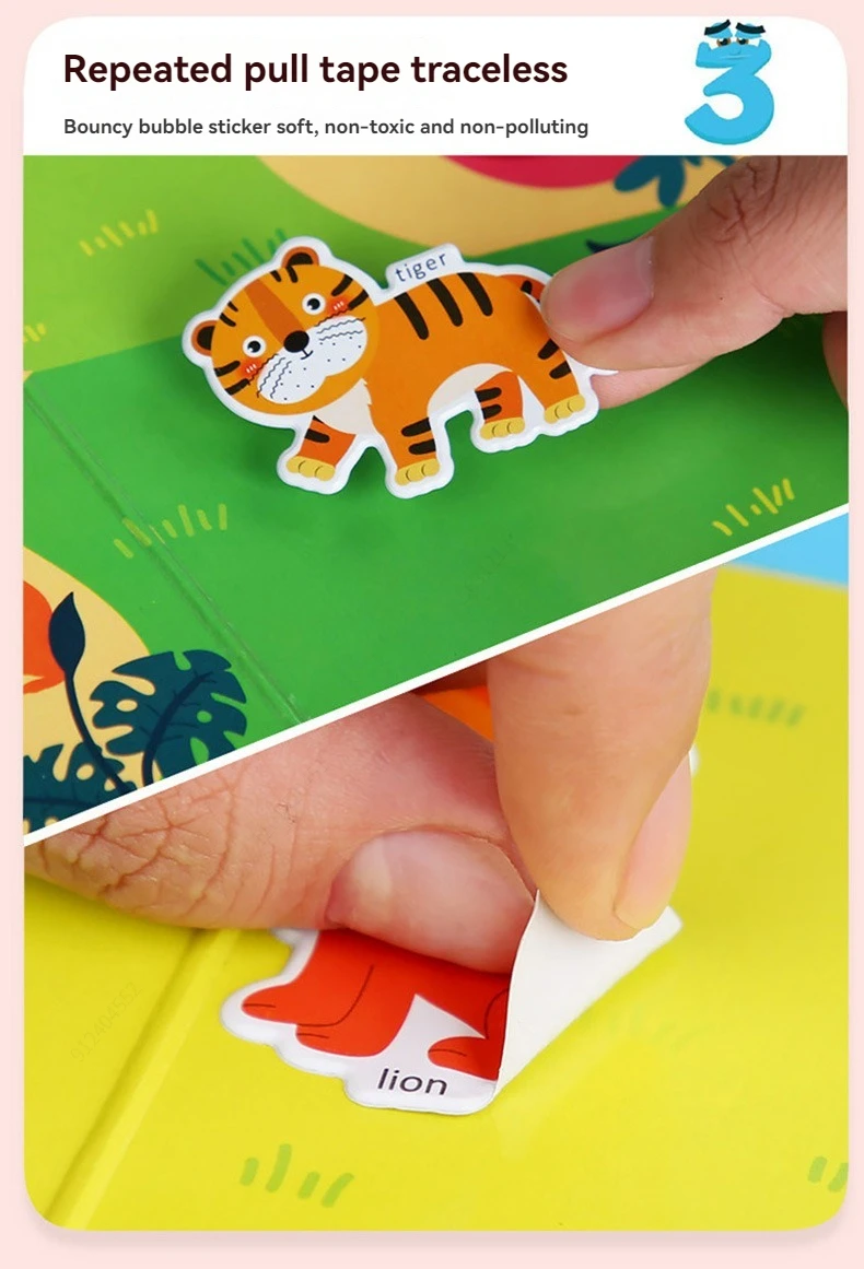 Reusable Sticker Book for Kids Vehicles Truck Stickers Educational Learning Travel Stickers Activity Books for Toddler Girls Boy
