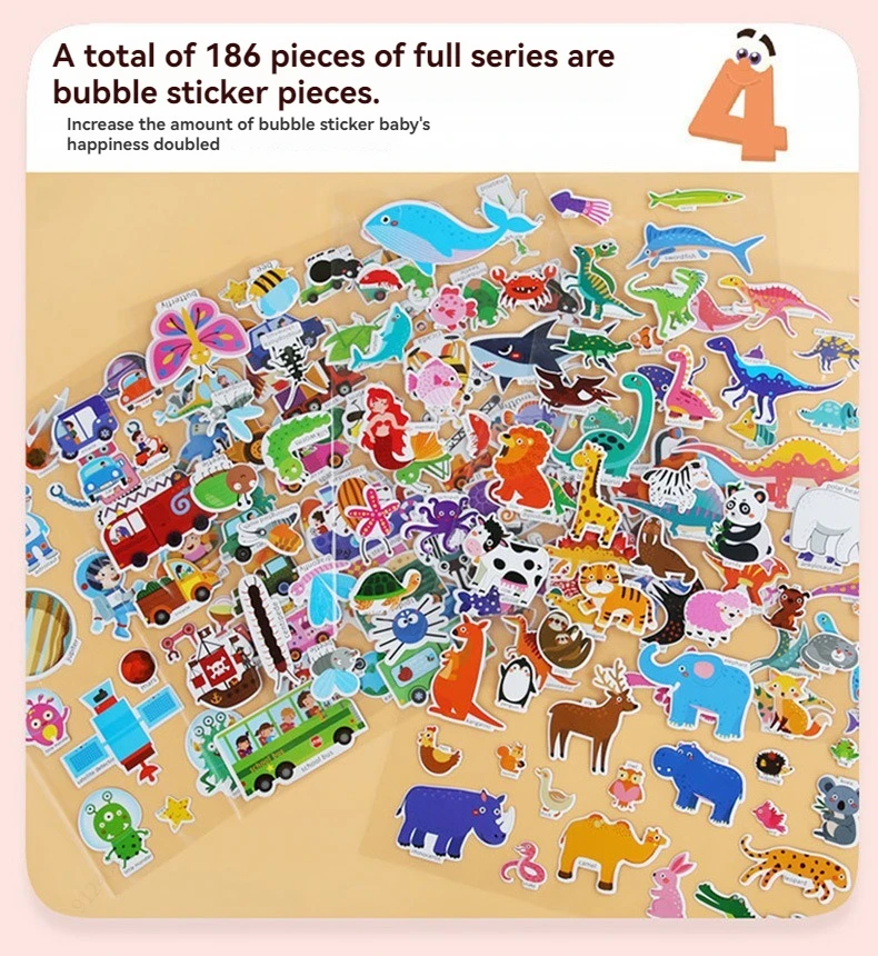 Reusable Sticker Book for Kids Vehicles Truck Stickers Educational Learning Travel Stickers Activity Books for Toddler Girls Boy