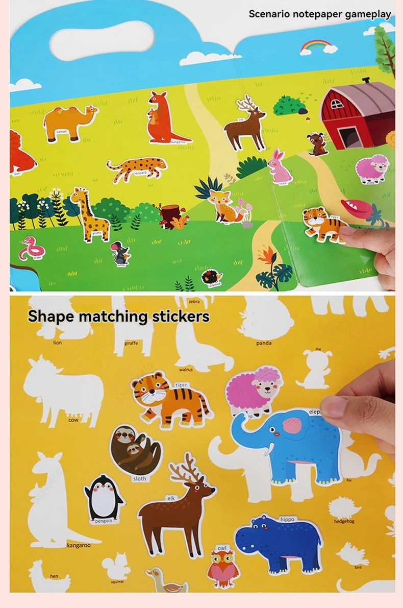 Reusable Sticker Book for Kids Vehicles Truck Stickers Educational Learning Travel Stickers Activity Books for Toddler Girls Boy