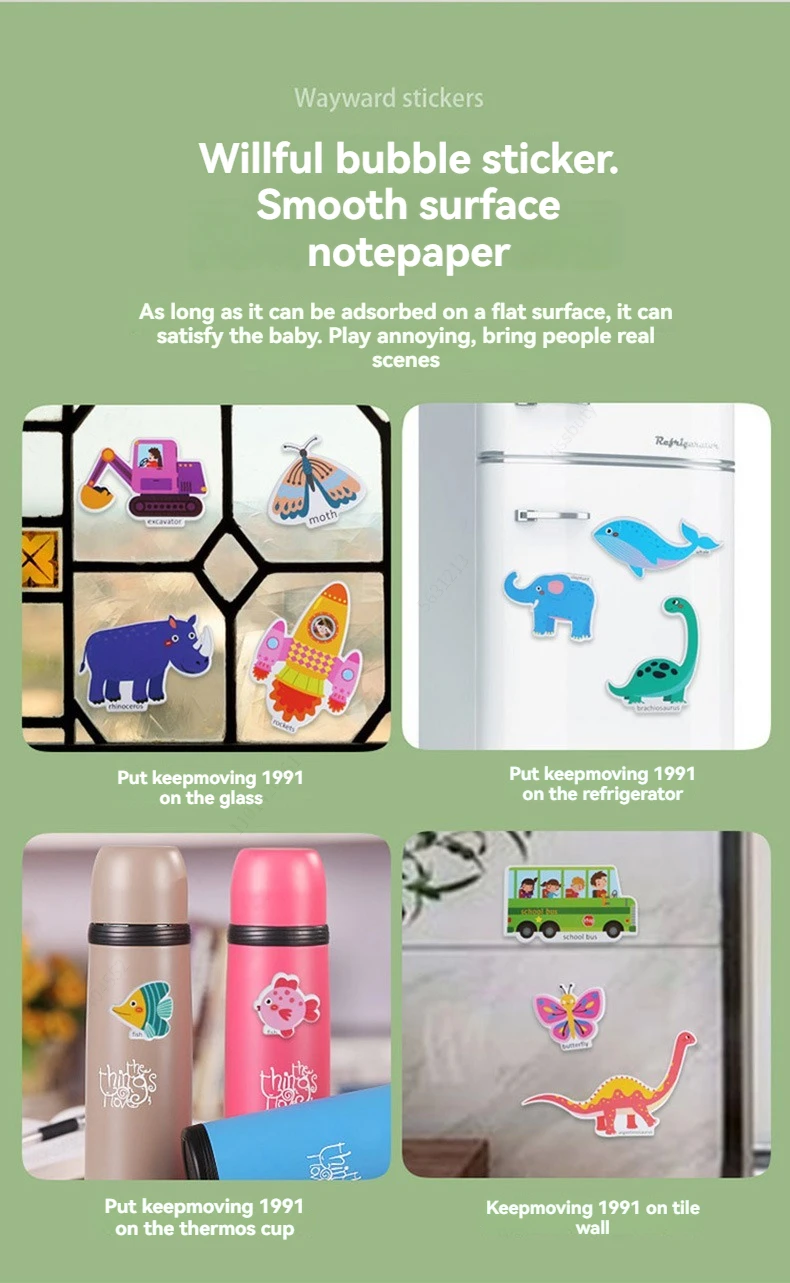 Reusable Sticker Book for Kids Vehicles Truck Stickers Educational Learning Travel Stickers Activity Books for Toddler Girls Boy