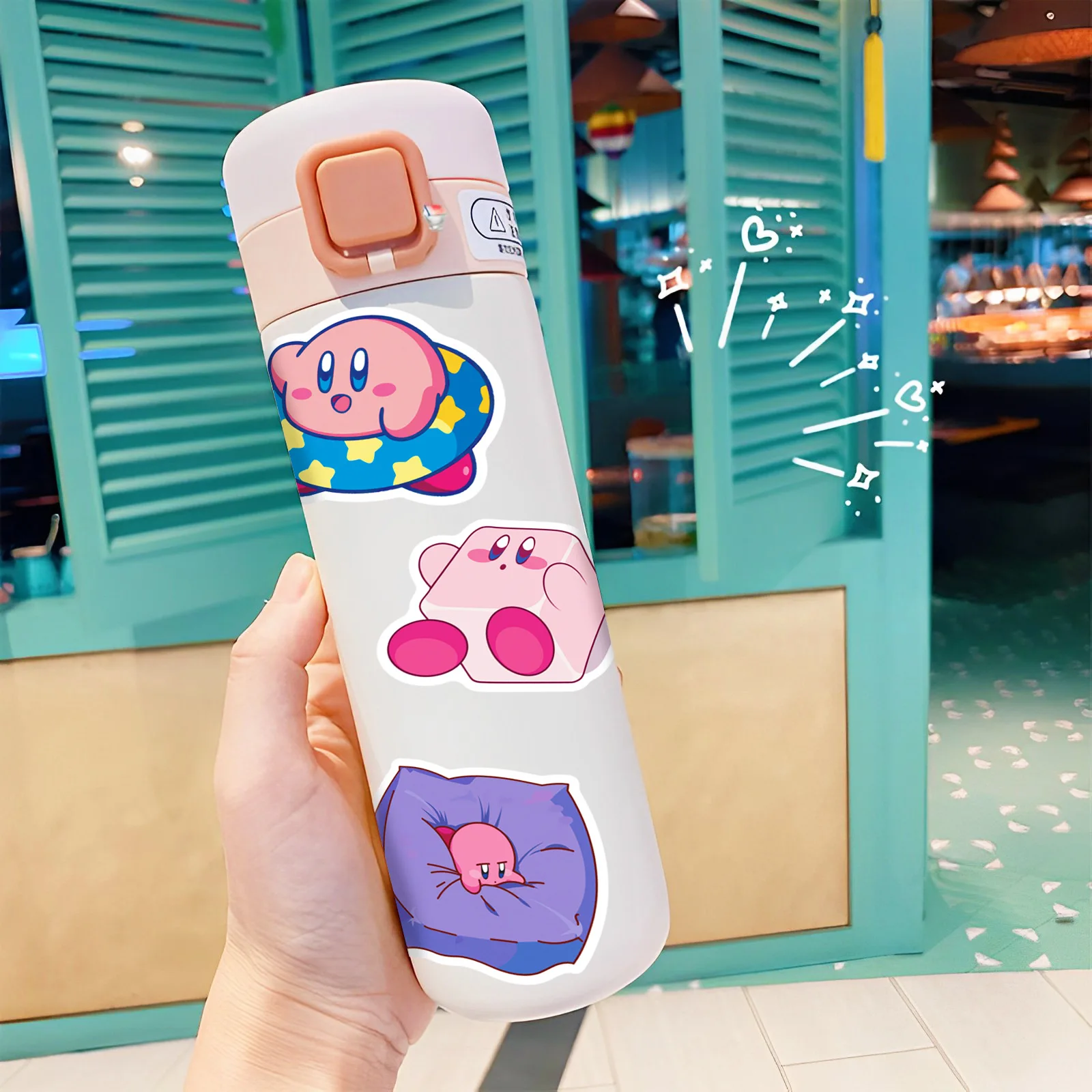 50PCS Game Kawaii Kirby Stickers Decals Classic Toys DIY Phone Luggage Guitar Car Cartoon Graffiti Sticker Kids Gift