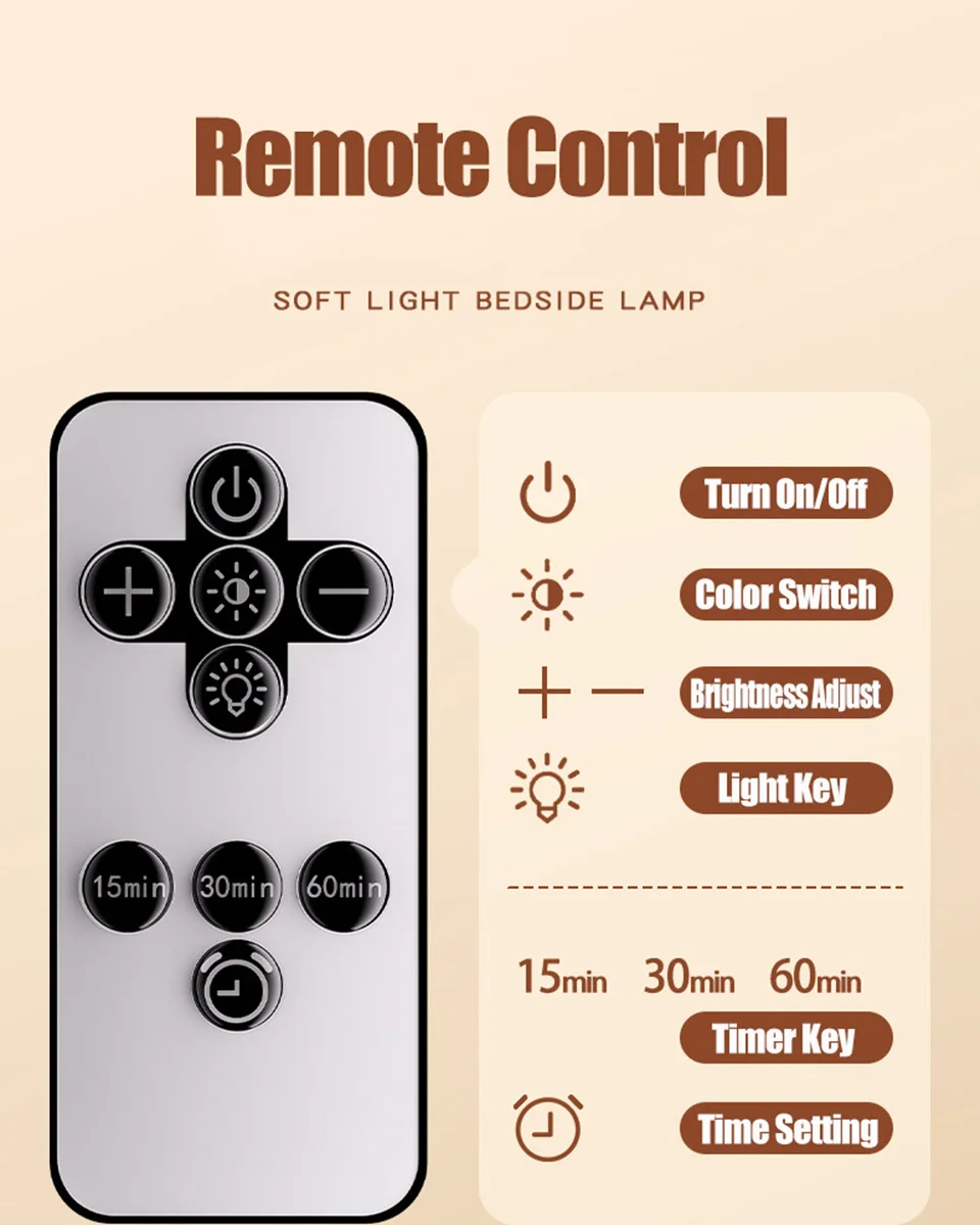 Touch Night Light Rechargeable 3 Color Wireless Baby's Room Bedside Lamp USB LED Night Light Ambient Soft Light For Kids Gift