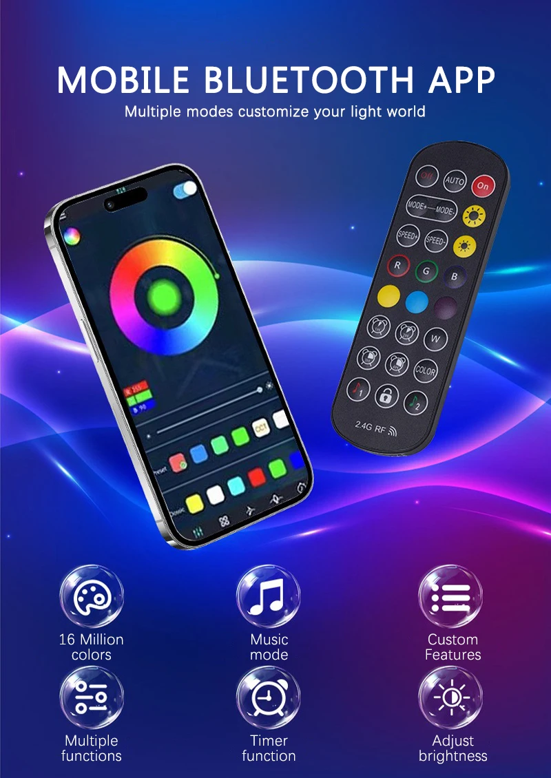 Smart Tuya RGB Gaming Atmosphere Light WIFI TV Game Computer Desktop Decor Desk Lamp App Remote Control Car Music Rhythm Light