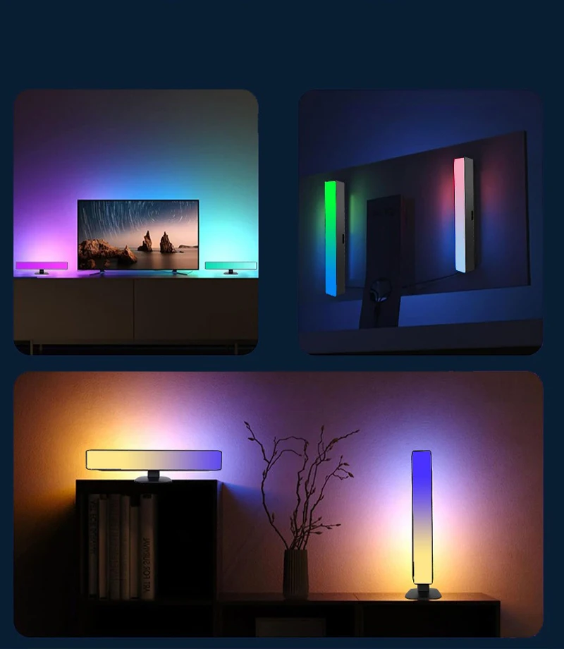 Smart Tuya RGB Gaming Atmosphere Light WIFI TV Game Computer Desktop Decor Desk Lamp App Remote Control Car Music Rhythm Light