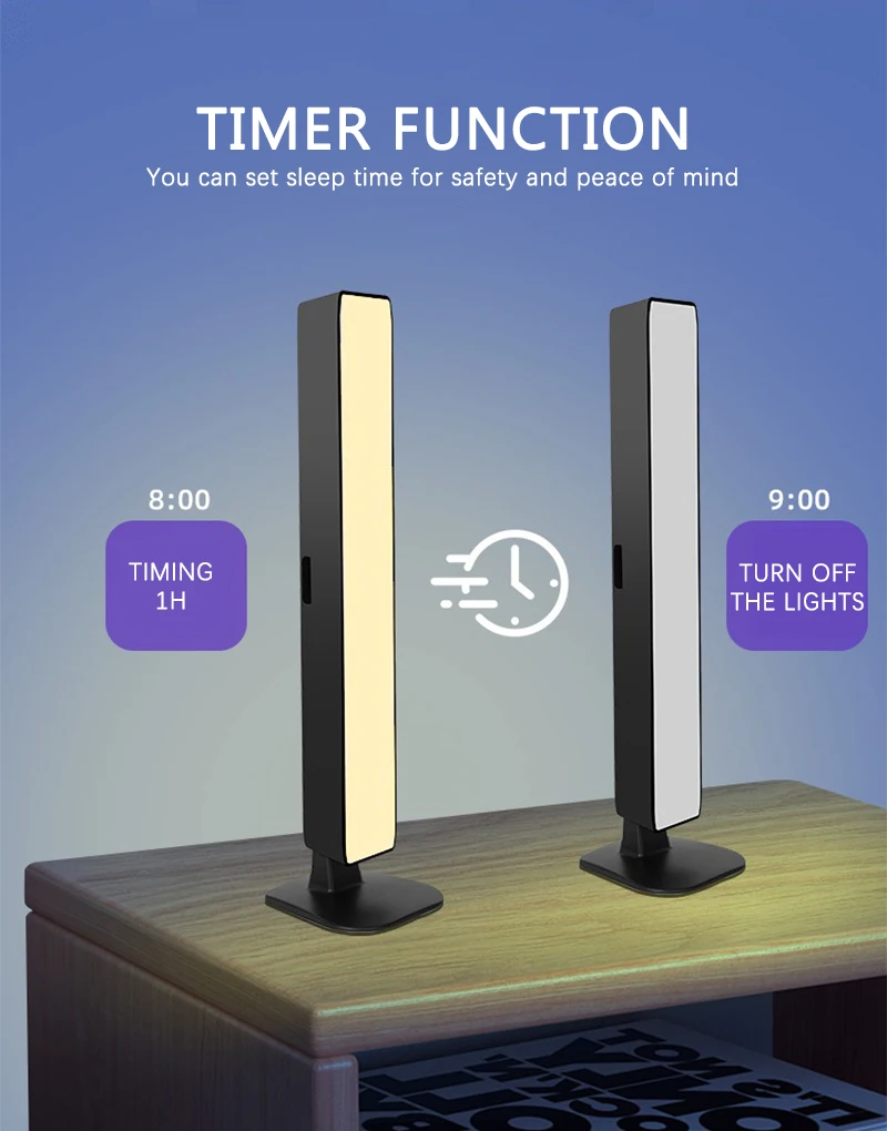 Smart Tuya RGB Gaming Atmosphere Light WIFI TV Game Computer Desktop Decor Desk Lamp App Remote Control Car Music Rhythm Light