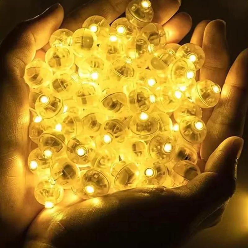 50/100 Pcs LED Balloon Lights Mini Round Ball Balloon Night Light LED Flash Lamp for Paper Lanterns Wedding Party Decorations